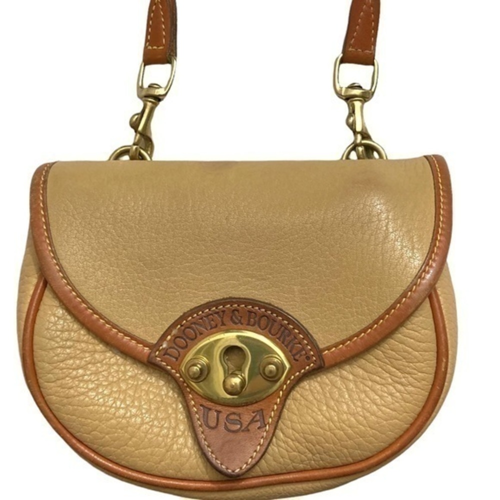 Dooney & Bourke brown and tan mini crossbody bag belt bag USA rare